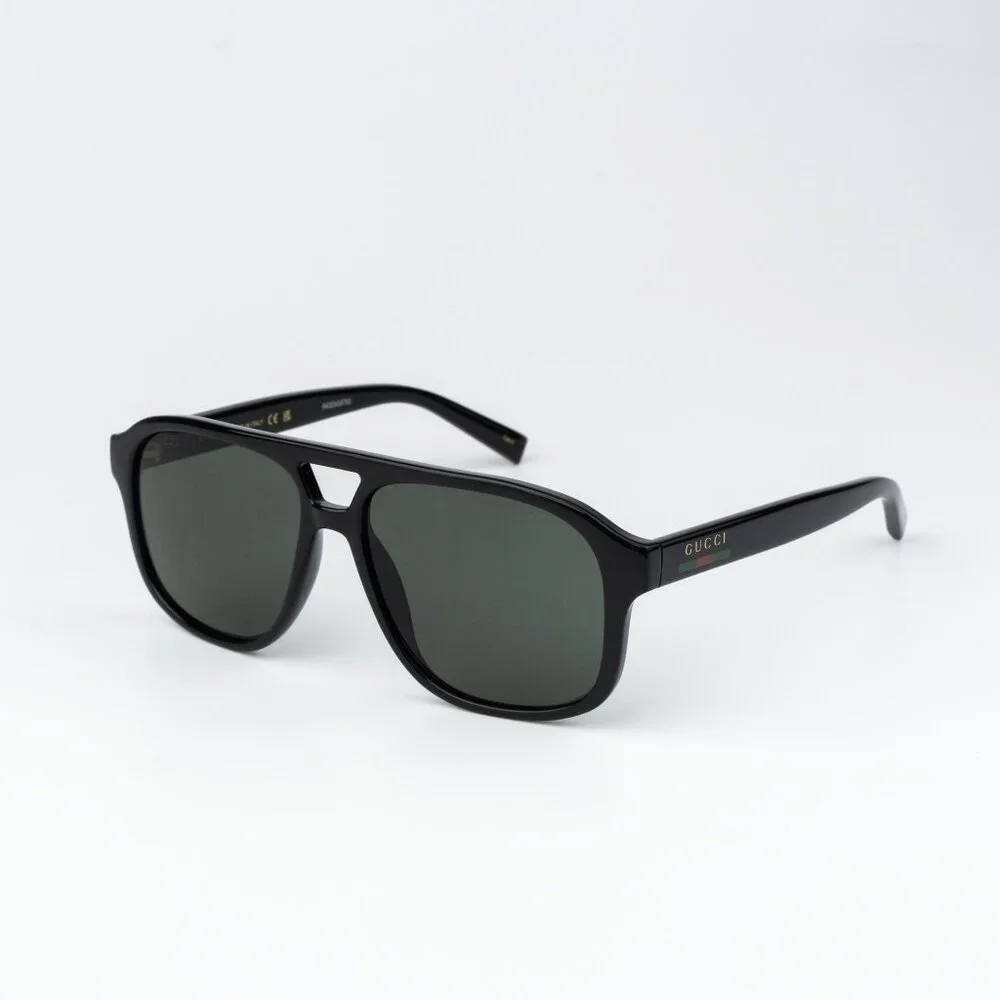 Gucci Men Sunglasses Black Pilot GG1856S 001 NEW AUTHENTIC